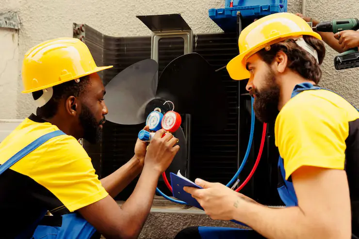 HVAC duct inspection in Orlando home